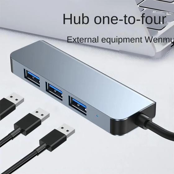 USB 3.1 Type-C хаб-розгалужувач на 4 порти USB 3.0/2.0, металевий, підтримка BC1.2 Київ