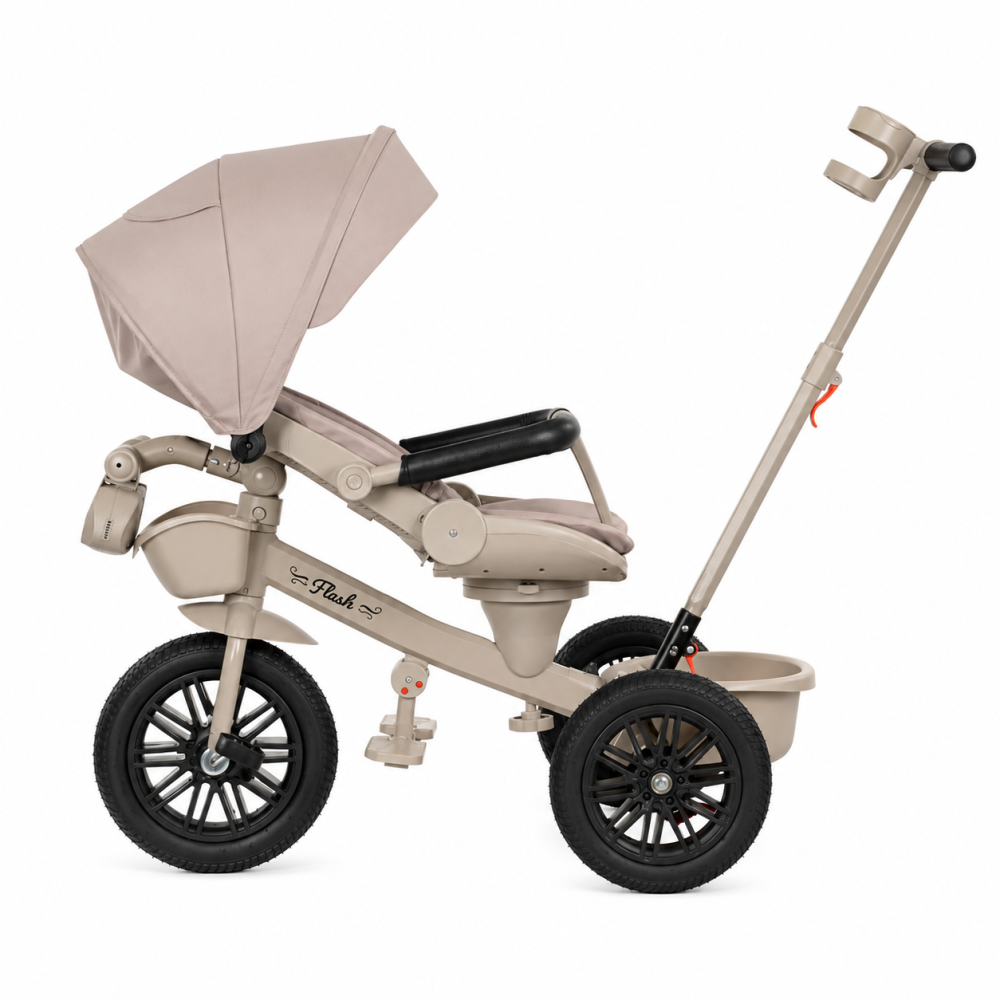 Трехколесный велосипед TILLY FLASH T-3812 серый с родительской ручкой и козырьком Киев - изображение 2