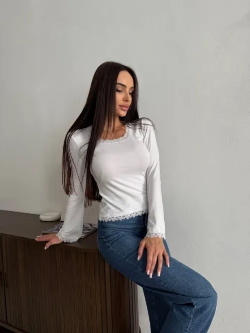 Женская блуза с кружевом Одесса - изображение 12