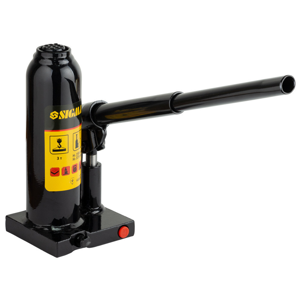 Домкрат гидравлический бутылочный 3т H 193-373мм SIGMA (6101031) Ровно - изображение 3