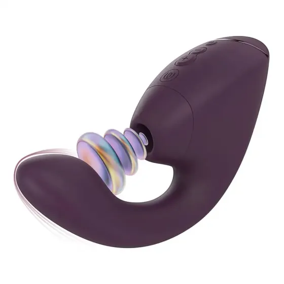 Подвійний вакуумний кліторальний стимулятор з вібрацією Womanizer Next Duo - Dark Purple Львів