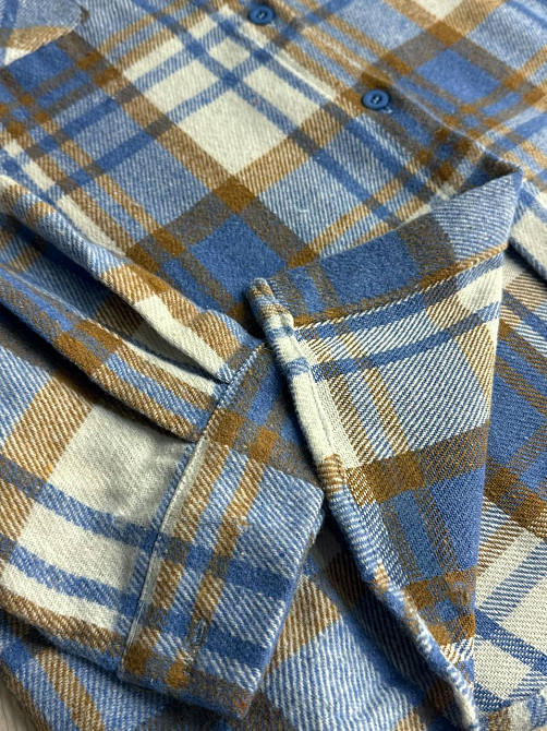 Сорочка жіноча YZY 223 картата оверсайз тепла байка, блакитний, one size Київ - фото 5