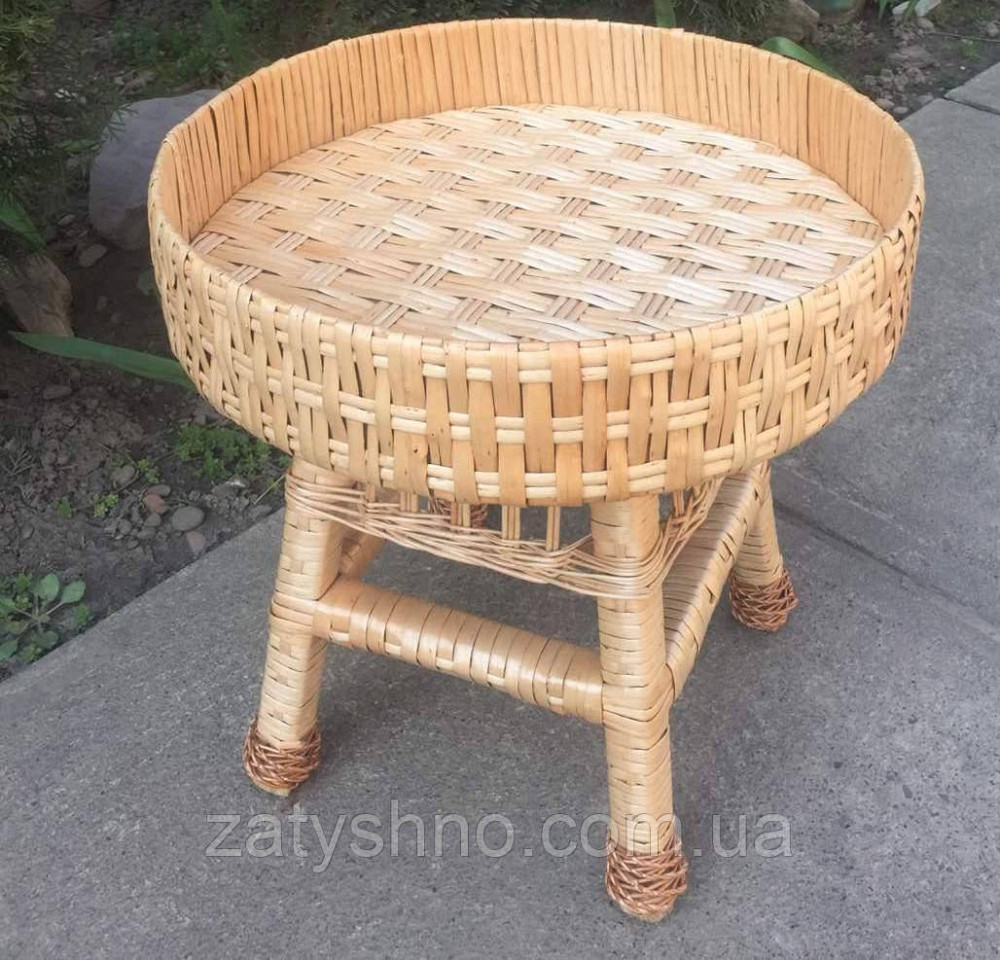 Столик плетений журнальний з високим бортиком Київ - фото 2