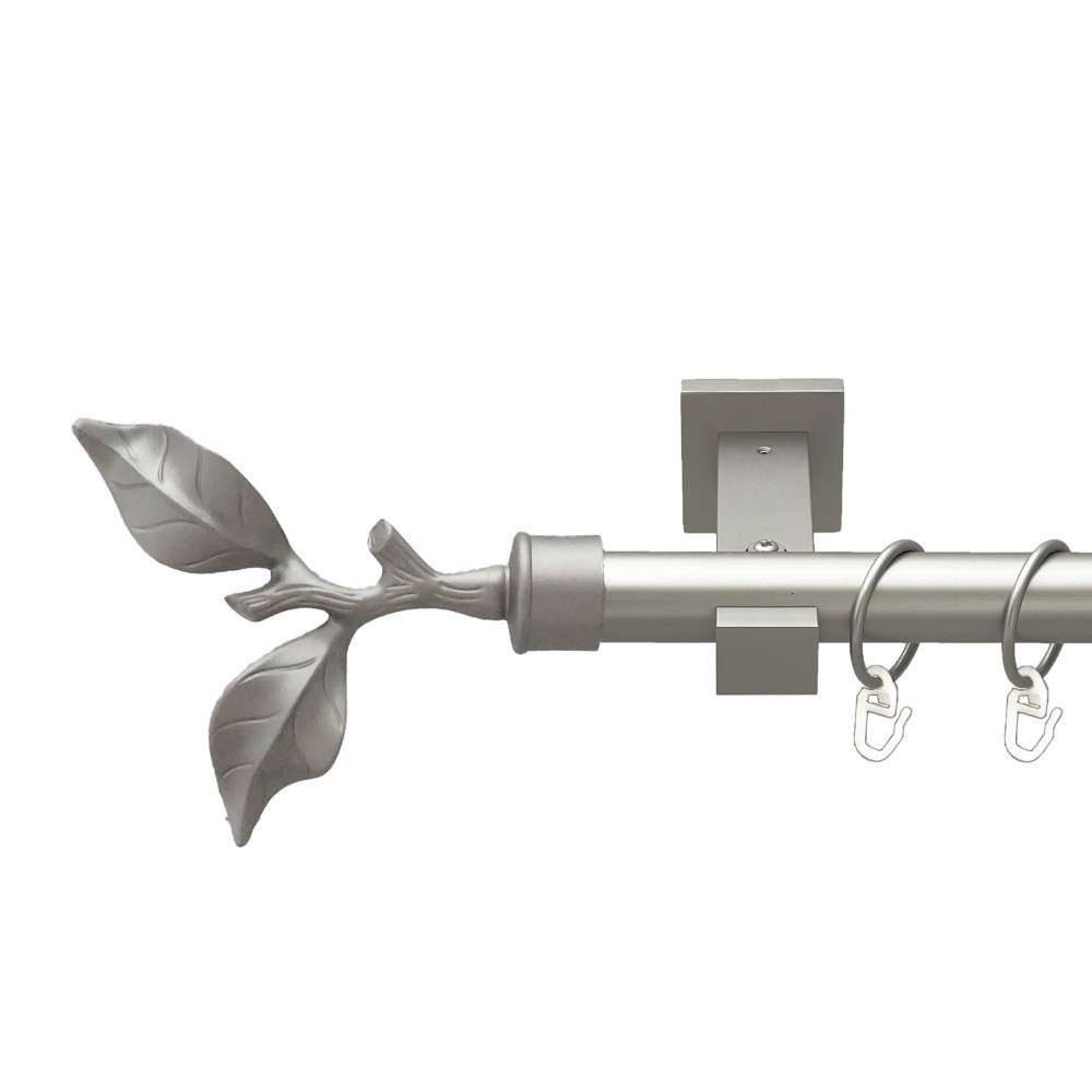 Карниз Orvit Листок Троянди металевий однорядний техно гладка труба кільце металеве Сатин 25 мм 300 см (00-00026264) Львів - фото 1