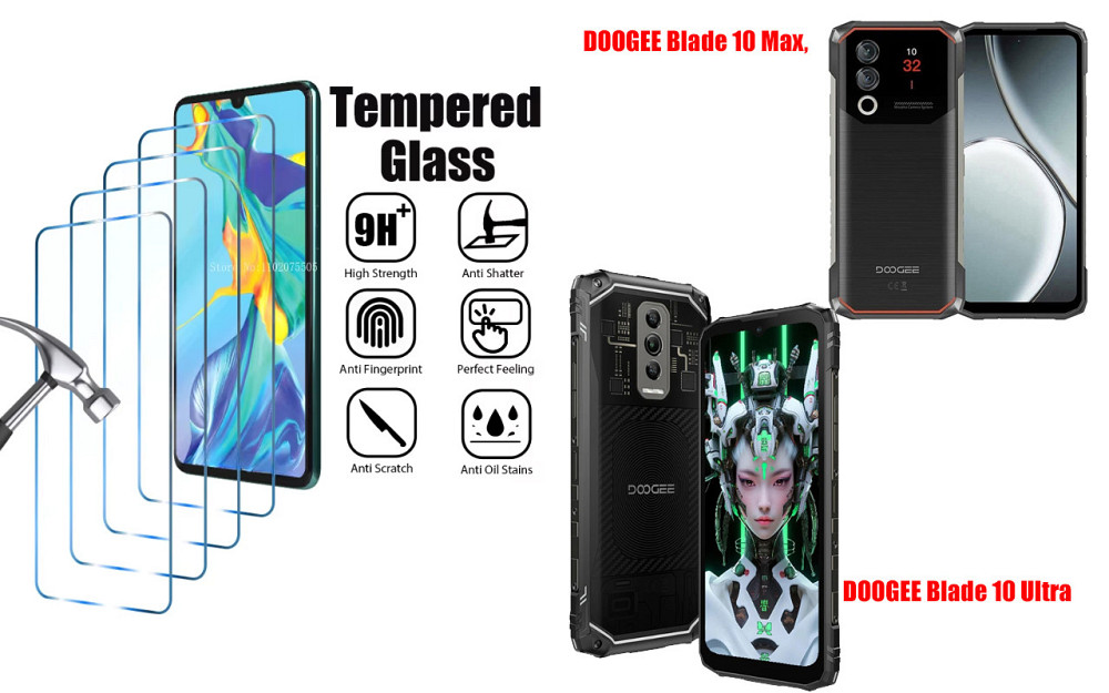 Защитное стекло ArmorGlass для DOOGEE Blade 10 Max, Blade 10 Ultra – устойчивое к царапинам и ударам Киев - изображение 1