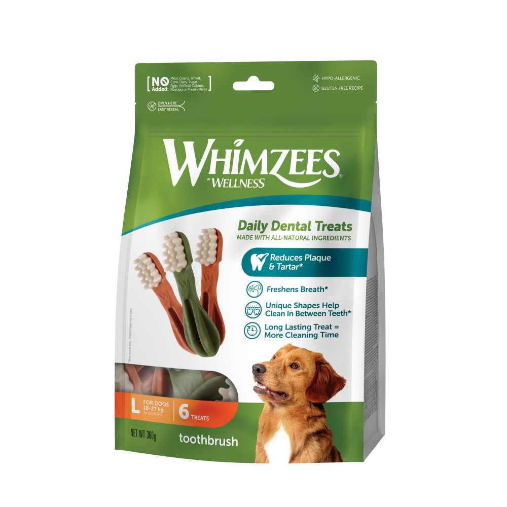 Ласощі Whimzees Toothbrush д/собак у формі зубної щітки L 6 шт Київ - фото 1