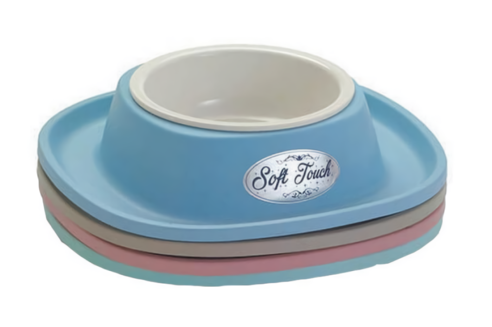 Миска пластикова Soft Touch з м'яким ковриком для собак та котів, розмір 28 x 28 x 5.5 см Київ - фото 3