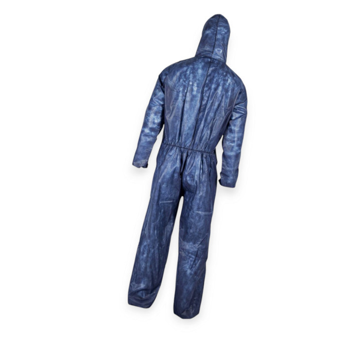 Комбінезон маляра з капюшоном Oversafe від бруду, пилу, аерозолів, L, поліпропілен, синій Мукачево - фото 1