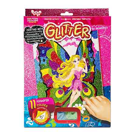 Розмальовка глітерними блискітками за номерами "Фея" РГН-02-05 міні 20,5х26 см Вінниця