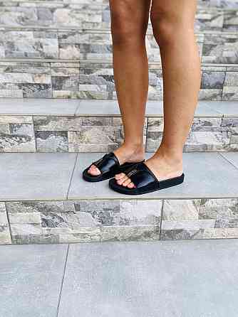 Flex Шльопанці жіночі Flex чорні (літо шкіра натуральна) Коломыя