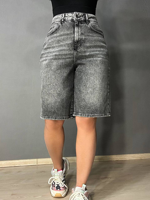 Шорты женские джинсовые Zeo Basic 4868 бермуды большие размеры серые, серый, 42, 42, 81 см, 110 см Киев - изображение 11