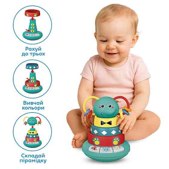Інтерактивна іграшка, що розвиває, Kiddi Smart – Слоненя Грайко (українська) Днепр