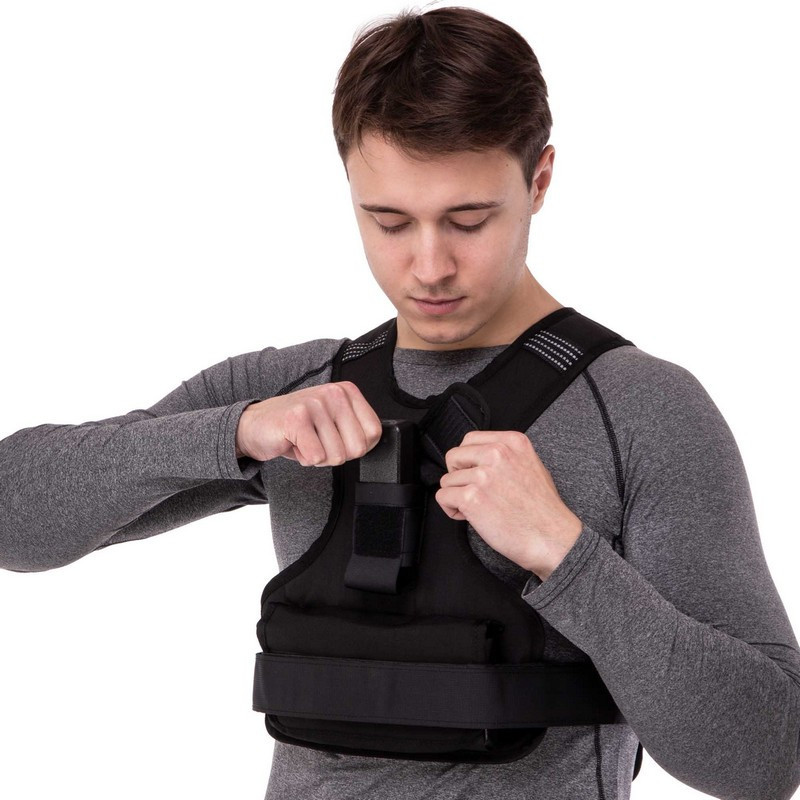 Жилет обважнювач із регулюванням ваги 10 кг Zelart 7812-10 Київ - фото 7