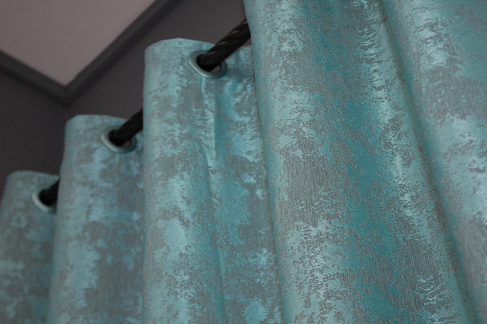 Комплект штор на люверсах VR-Textil Жаккард Sultan YL № 1292ш Бирюзовый 150х250 см 2 шт (37-0056) Киев - изображение 6