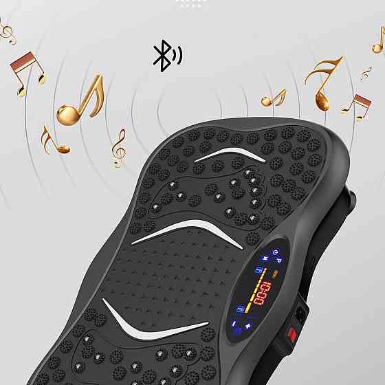 Фитнес-платформа до 150кг + 2 эспандера и пульт / Тренажер с виброплатформой для упражнений на все тело Киев