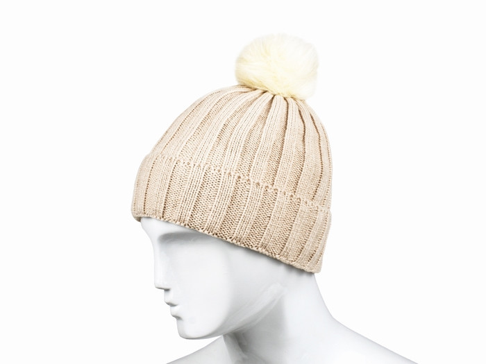 Шапка чоловіча в'язана бежева Київ - фото 1