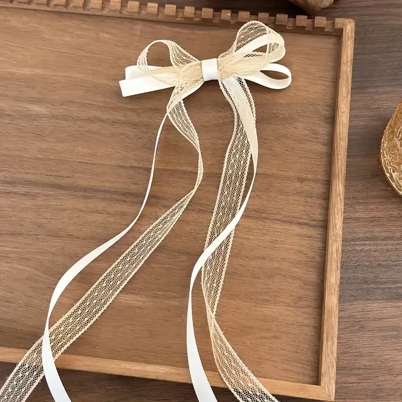 Набор 2 бантиков для волос — черные, длинные ленты 11×30 см Киев - изображение 4