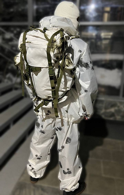 Маскировочный костюм Зима (универсальный размер) Белый Винница - изображение 2