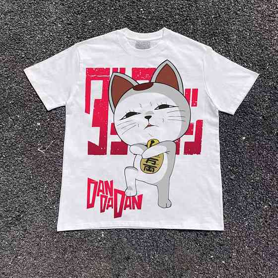 Футболка чоловіча з принтом аніме Аніме Дандадан Аніме Турбо оверсайз (S/M/L) Черний Дніпро