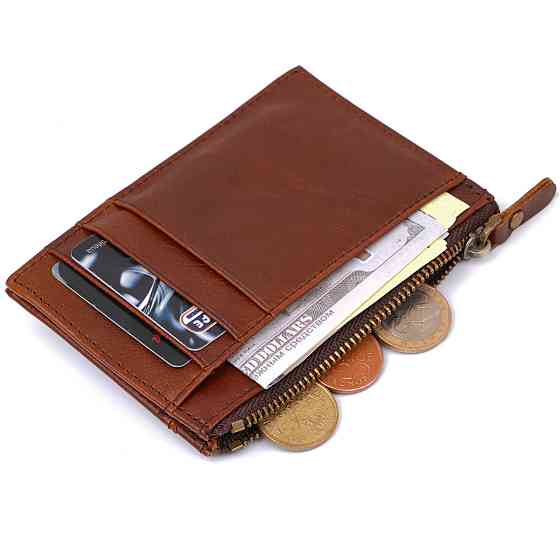 Визитница из кожи Коричневая (Vintage) Киев