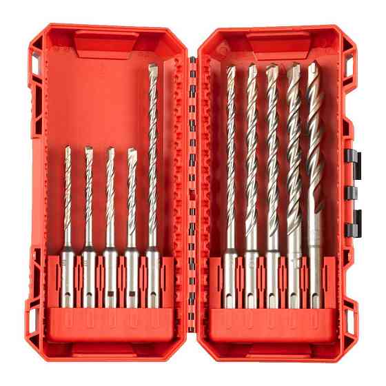 Набір із 10 бурів SDS+ M2 MILWAUKEE 4932492117, пластиковий кейс Одеса