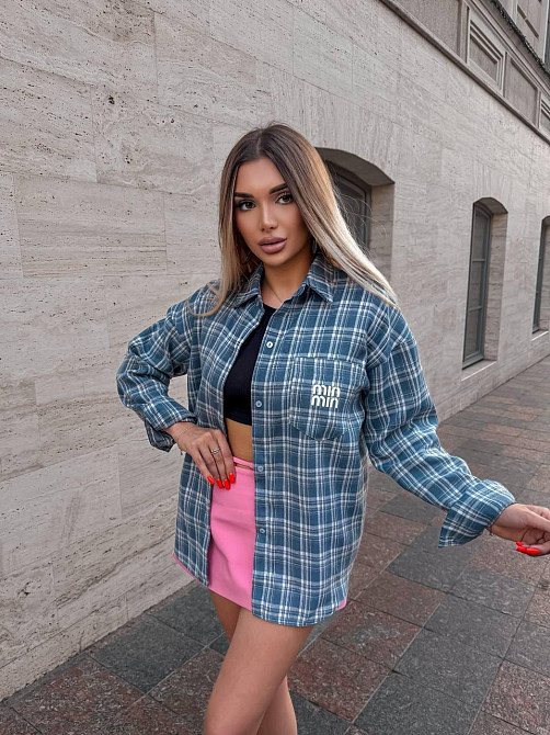 Женская рубашка в клетку (с накатом) Одесса - изображение 1