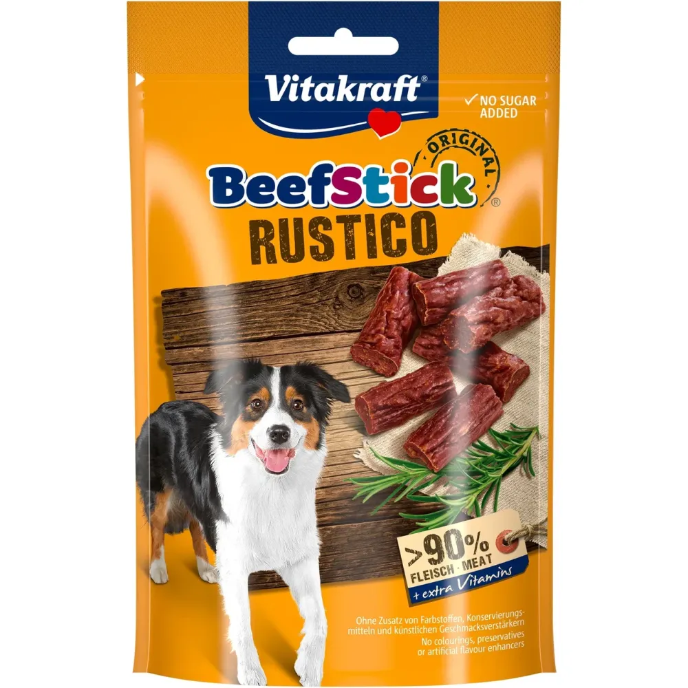 Маленькие мясные палочки для собак Витакрафт Vitakraft Beef Stick Rustico лакомство с говядиной, 55 г Винница - изображение 1
