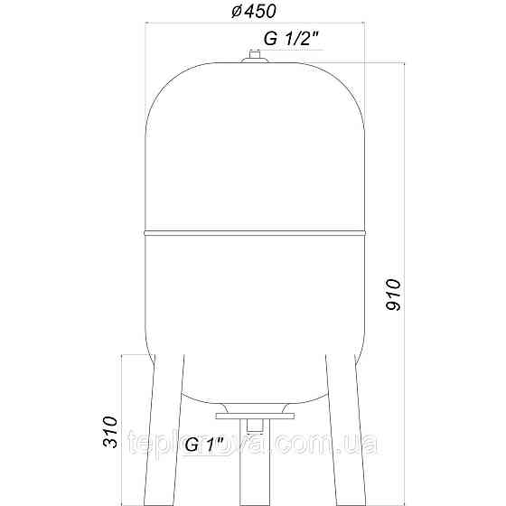 Гідроакумулятор 100 л ZILMET ultra-pro 10bar ВЕРТИКАЛЬНИЙ (1100010004) Чернівці