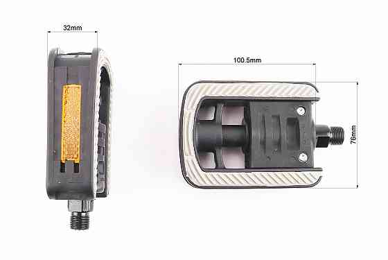 Педалі FOLDING складні 9/16" (109x76x35mm) пластикові, чорно-сірі NW-319 Київ