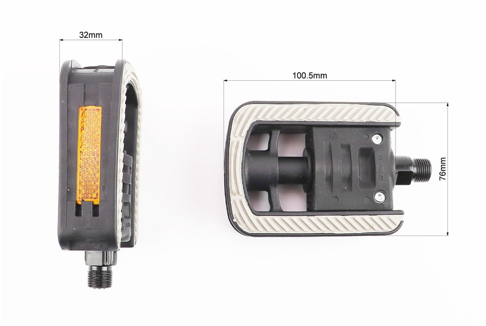 Педалі FOLDING складні 9/16" (109x76x35mm) пластикові, чорно-сірі NW-319 Київ - фото 2