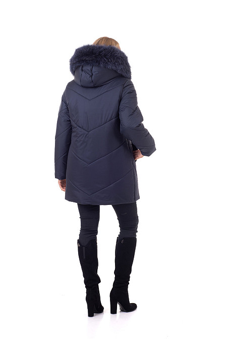 Зимова жіноча куртка з хутром батал Київ - фото 3