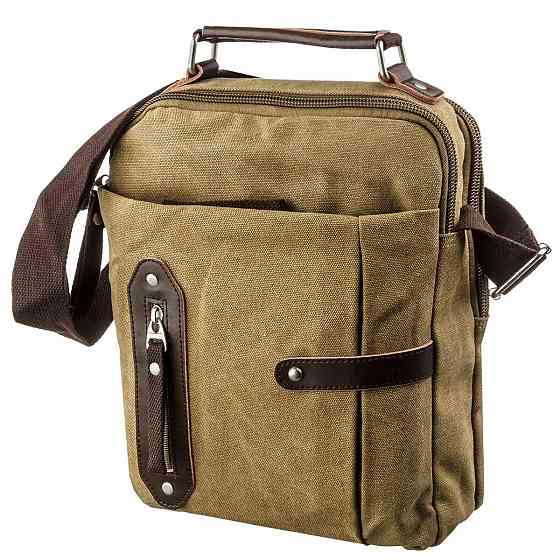 Сумка вертикальная текстильная Vintage 20154 Хаки Киев