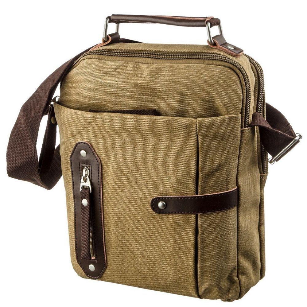 Сумка вертикальная текстильная Vintage 20154 Хаки Киев - изображение 6