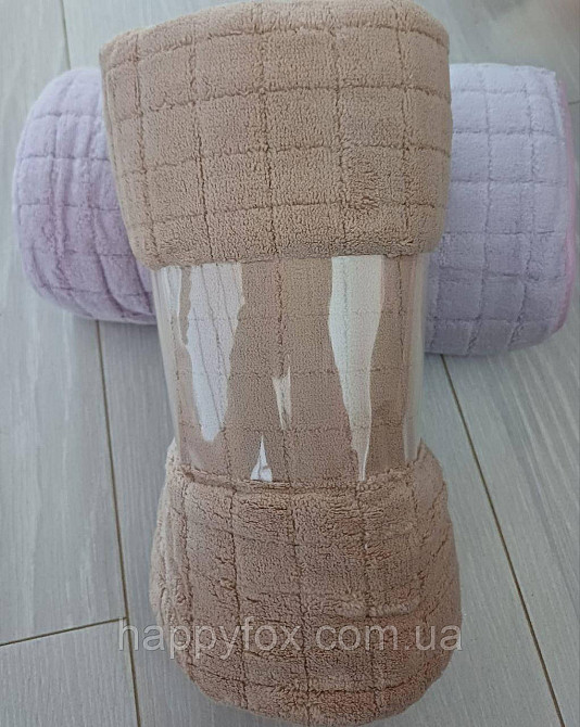 Банний рушник з мікрофібри 140*70 см Коричневий Львов - изображение 2