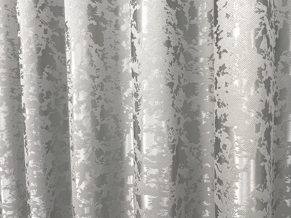 Комплект штор VR-Textil Льон Мармур 100х270 2шт і Тюль 300х270 1263ш-1675т Світло-сірий з білим 71-168/1 Київ - фото 7