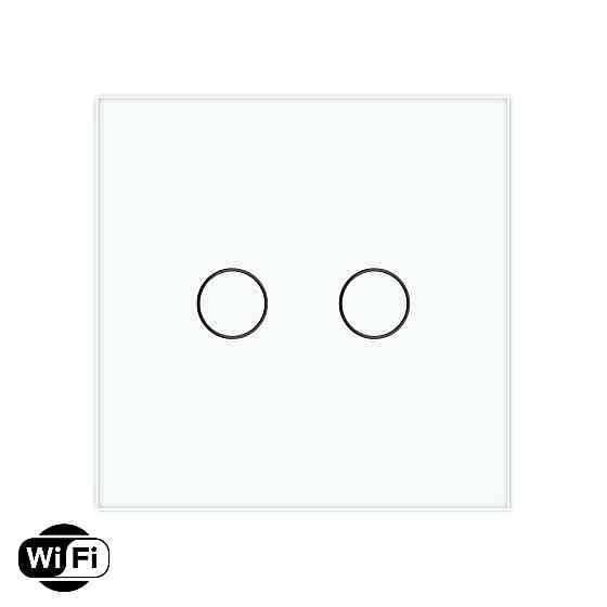 LIVOLO Розумний сенсорний Wi-Fi прохідний/перехресний вимикач 2 сенсора LIVOLO білий матове скл Коломыя