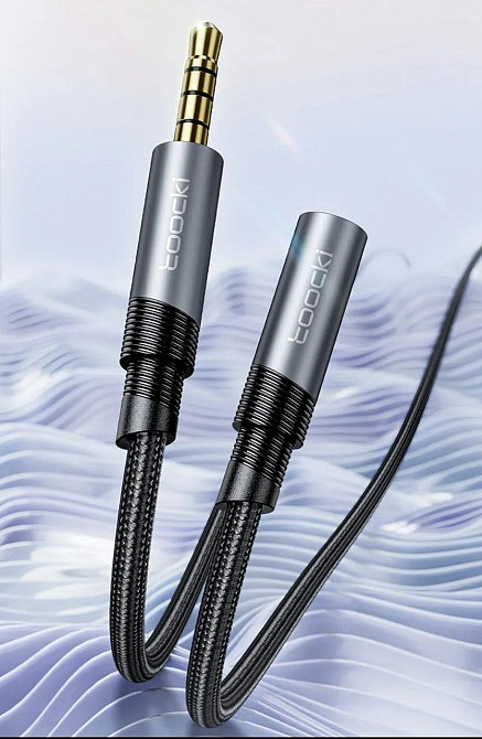 Кабель перехідник подовжувач Toocki AUX minijack 3.5 мм   довжина 2 м Киев - изображение 6