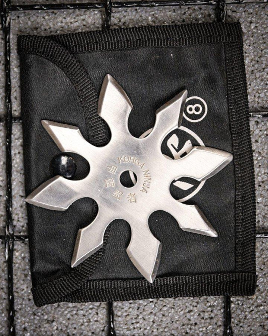Металева зірочка Сюрикен Silver NINJA silver ПП7695 Одеса - фото 2