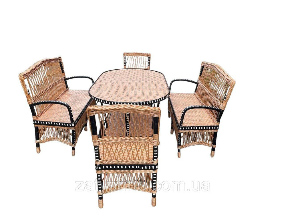 Кухонні плетені меблі з лози Київ - фото 2