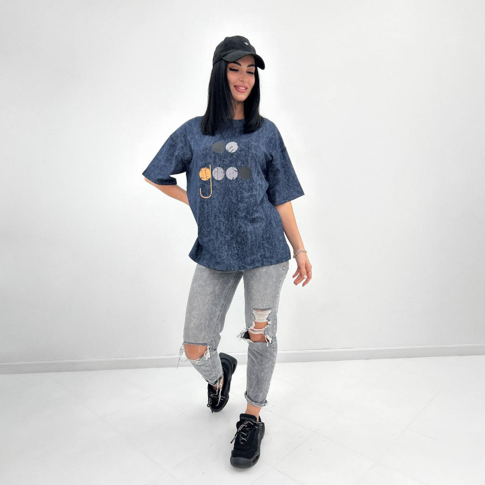 Жіноча футболка вільного крою "Do good" (Турція) оптом | Батал Київ - фото 8