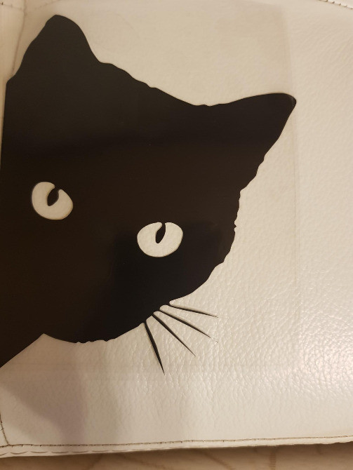 Наклейка Кіт на авто Чорна Київ - фото 6