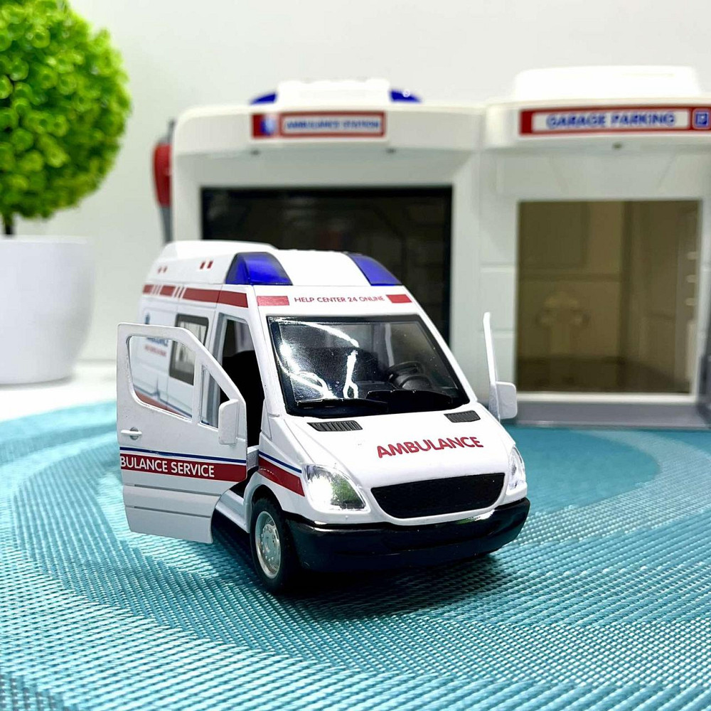 Ігровий набір Chengmei Toys Гараж з машинкою Швидка допомога зі світловими та звуковими ефектами (CLM-557) Чернигов - изображение 9
