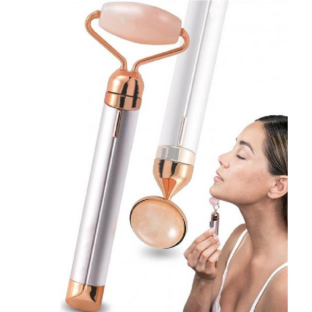 Масажер ролик електричний для особи Facial Roller Massager. Колір бежевий CQ-85 Львів - фото 19