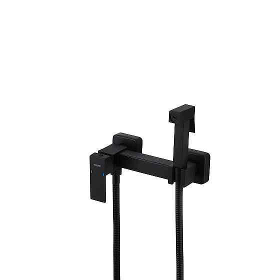 Смесители с гигиеническим душем Kroner KRP Edelstahl Kubus - SCH052 черный Киев