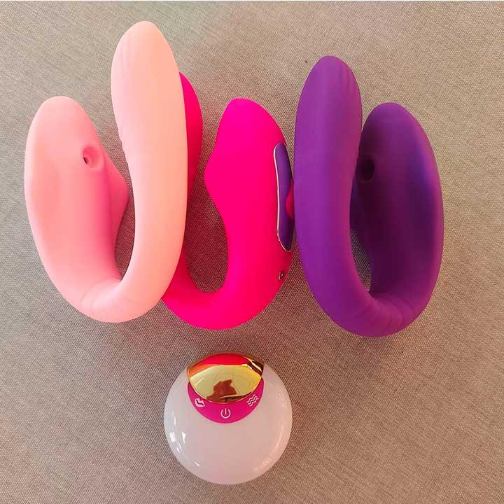 Вакуумный вібратор для пар Jony 13 режимів вібрації Фуксия Вінниця - фото 8