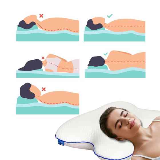Подушка IDEIA ортопедична MEMORY FOAM у формі метелика 58х50х12 см з ефектом п'амяті Чернівці