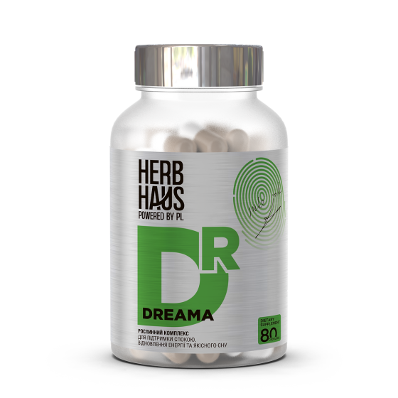 Дієтична добавка для підтримки спокою, відновлення енергії та якісного сну DREAMA HerbHaus  капсули №80 Дніпро
