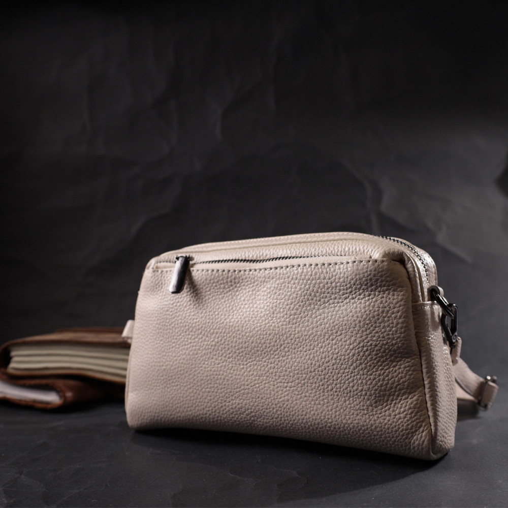 Сумка-клатч для жінок із м'якої натуральної шкіри Vintage 22376 Біла Київ - фото 6