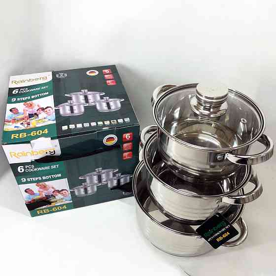 Набір каструль хорошої якості, Каструлі з кришками, Набір якісних каструль, Хороші каструлі BE-97 Івано-Франківськ