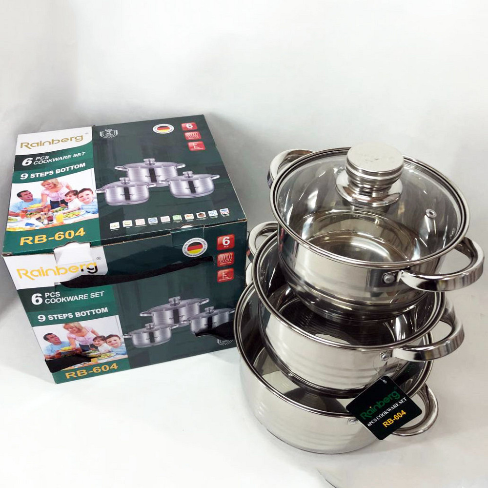 Набір каструль хорошої якості, Каструлі з кришками, Набір якісних каструль, Хороші каструлі BE-97 Івано-Франківськ - фото 1